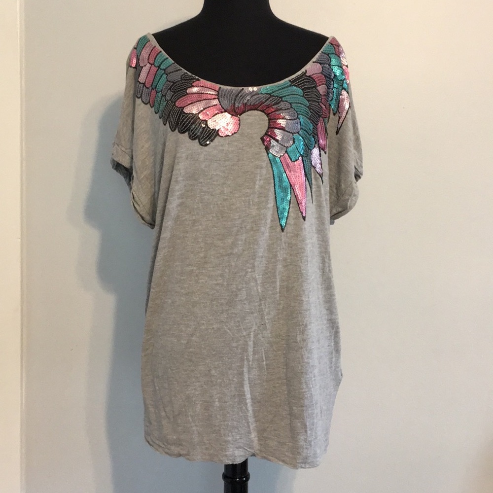 H&M Oversized Sequin Top, M